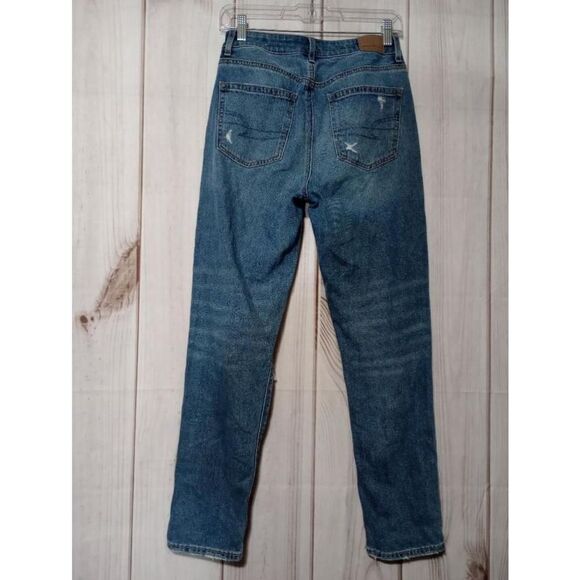 American Eagle Jeans‎ Ladies 2 Mom Jeans Medium Wash - Picture 2 of 9
